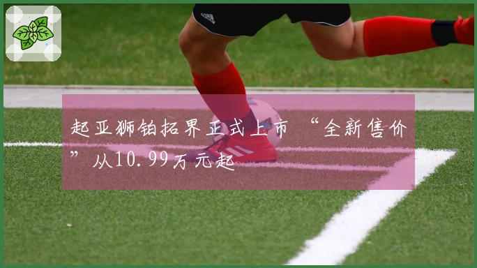 起亚狮铂拓界正式上市 “全新售价”从10.99万元起